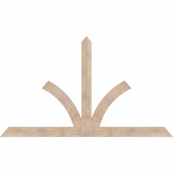 Ekena Millwork Richland Smooth Timber Gable Bracket, Douglas Fir, 96"W x 56"H x 1 1/2"D x 5 1/2"F, 14/12 Pitch GBW096X56X0206RIC00SDF - main